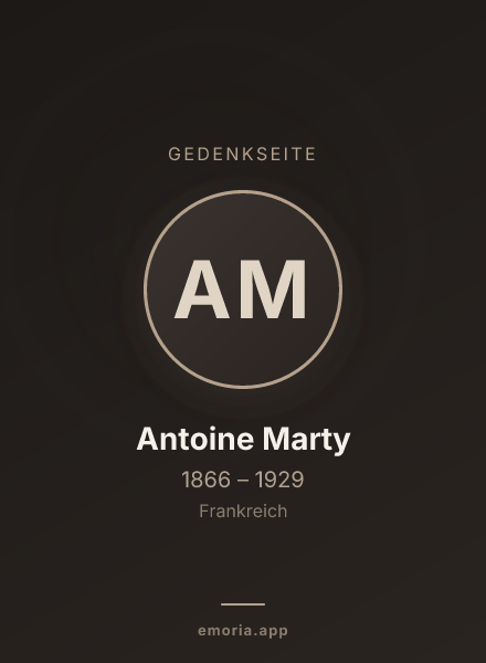 Gedenkportrait von Antoine Marty