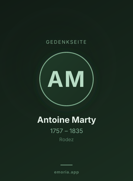 Gedenkportrait von Antoine Marty