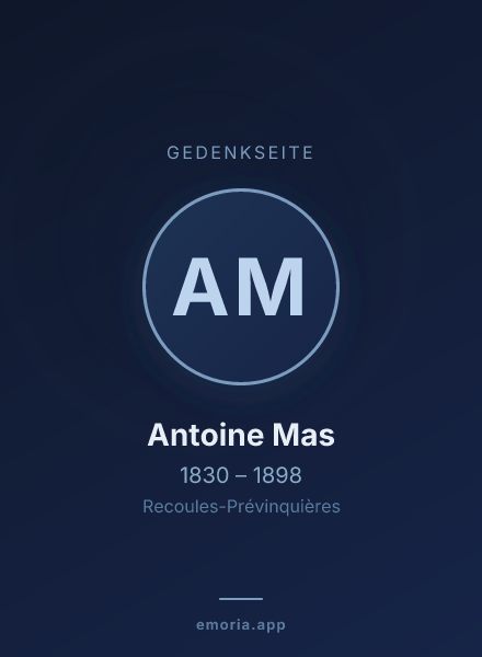 Gedenkportrait von Antoine Mas