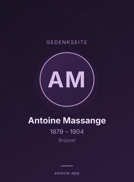 Gedenkportrait von Antoine Massange