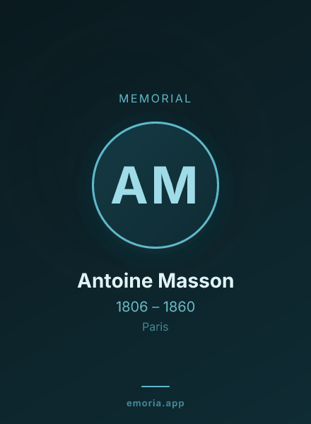 Memorial portrait of Antoine Masson