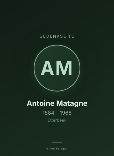 Gedenkportrait von Antoine Matagne