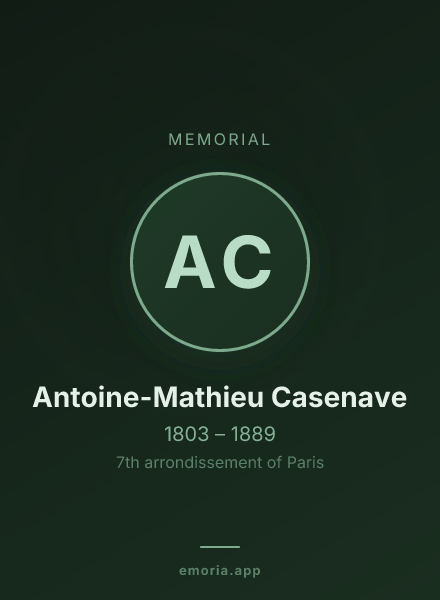 Memorial portrait of Antoine-Mathieu Casenave