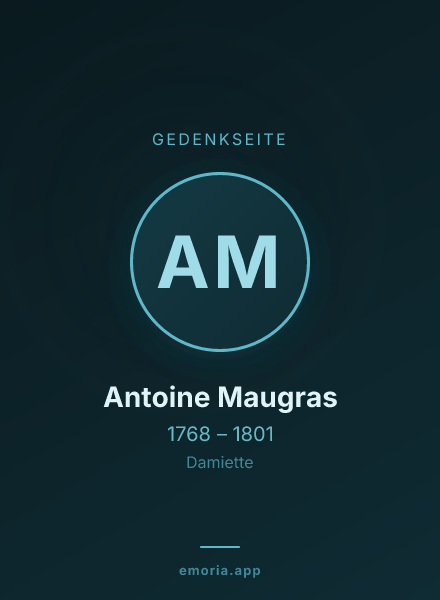 Gedenkportrait von Antoine Maugras
