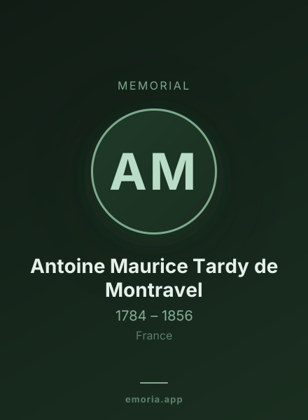 Memorial portrait of Antoine Maurice Tardy de Montravel