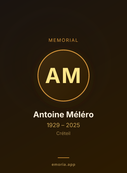 Memorial portrait of Antoine Méléro