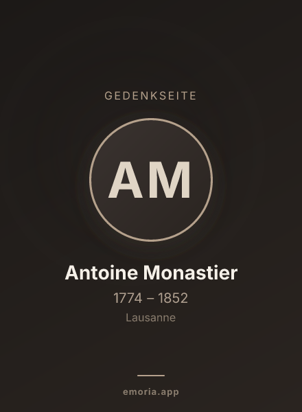 Gedenkportrait von Antoine Monastier