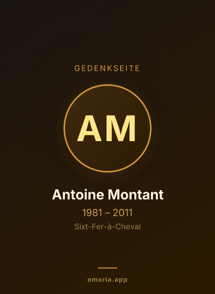 Gedenkportrait von Antoine Montant