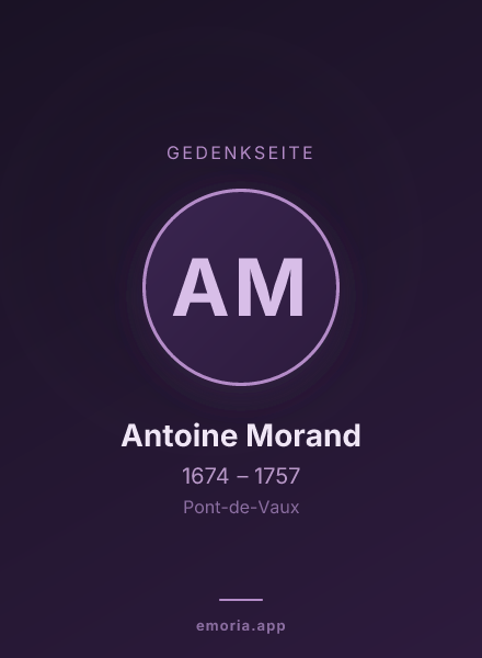 Gedenkportrait von Antoine Morand