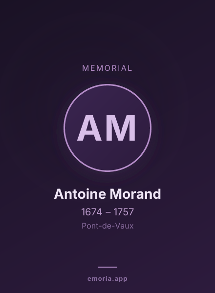 Memorial portrait of Antoine Morand