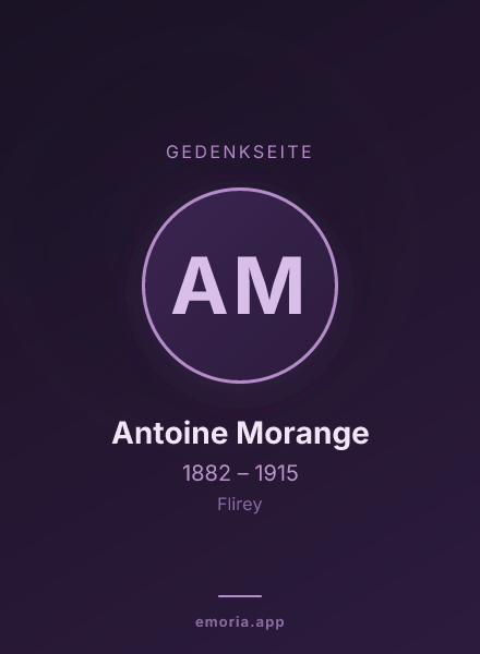 Gedenkportrait von Antoine Morange