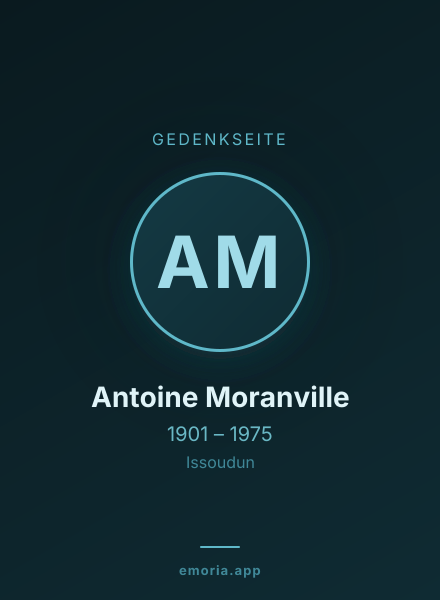 Gedenkportrait von Antoine Moranville