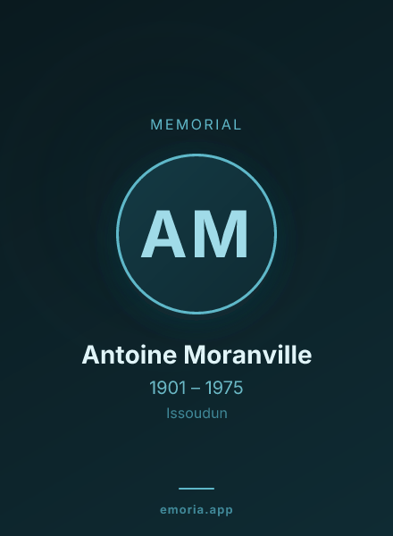 Memorial portrait of Antoine Moranville