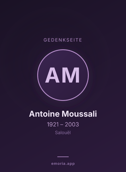 Gedenkportrait von Antoine Moussali