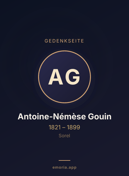 Gedenkportrait von Antoine-Némèse Gouin