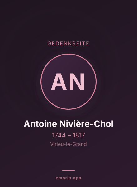 Gedenkportrait von Antoine Nivière-Chol