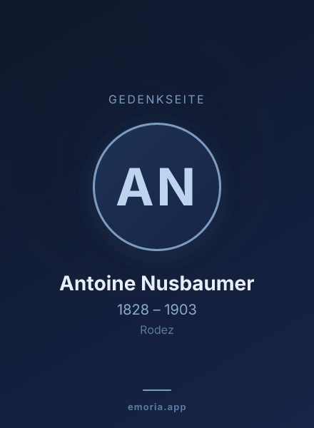 Gedenkportrait von Antoine Nusbaumer