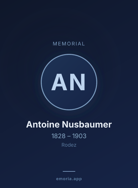 Memorial portrait of Antoine Nusbaumer
