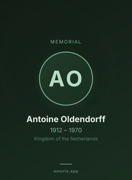 Memorial portrait of Antoine Oldendorff