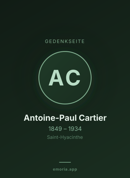 Gedenkportrait von Antoine-Paul Cartier