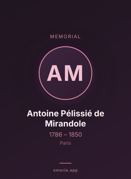Memorial portrait of Antoine Pélissié de Mirandole