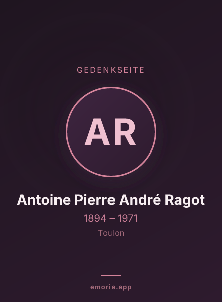 Gedenkportrait von Antoine Pierre André Ragot