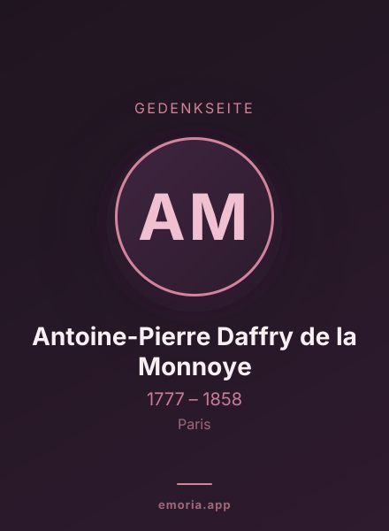 Gedenkportrait von Antoine-Pierre Daffry de la Monnoye