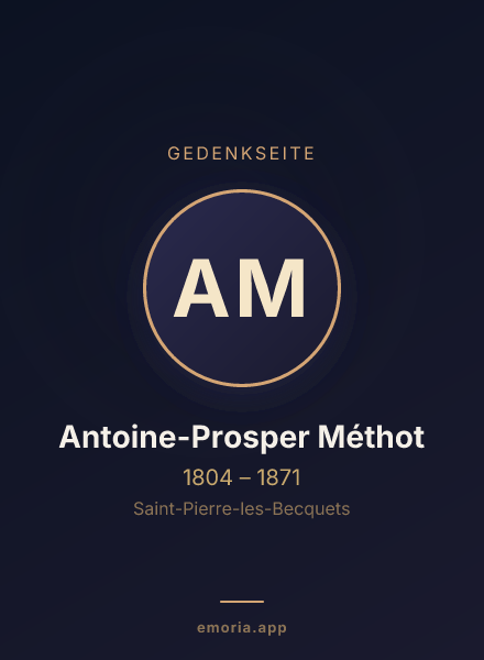 Gedenkportrait von Antoine-Prosper Méthot