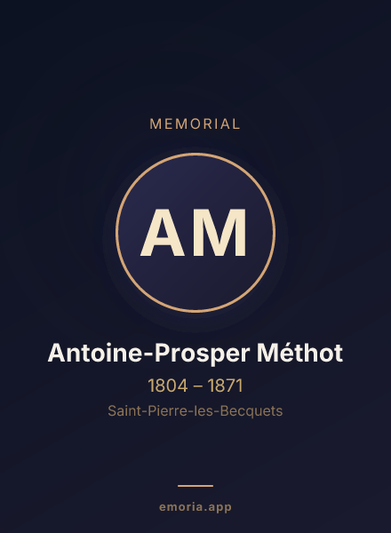 Memorial portrait of Antoine-Prosper Méthot