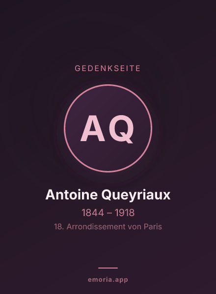 Gedenkportrait von Antoine Queyriaux