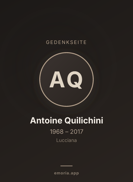 Gedenkportrait von Antoine Quilichini