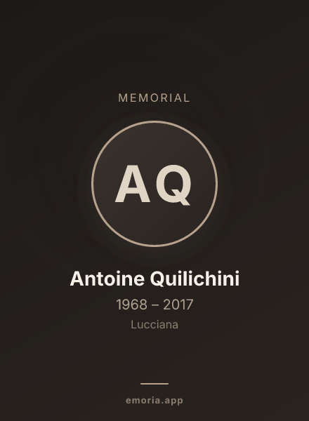 Memorial portrait of Antoine Quilichini