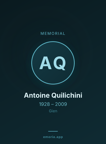 Memorial portrait of Antoine Quilichini