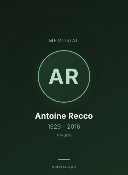 Memorial portrait of Antoine Recco
