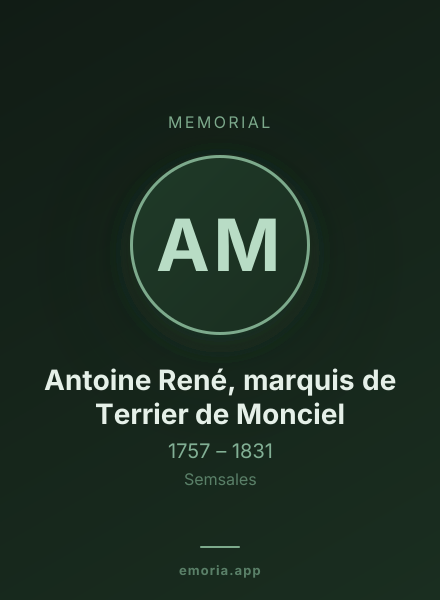 Memorial portrait of Antoine René, marquis de Terrier de Monciel