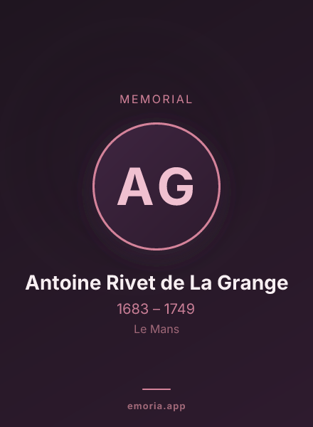 Memorial portrait of Antoine Rivet de La Grange