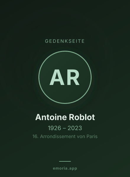 Gedenkportrait von Antoine Roblot