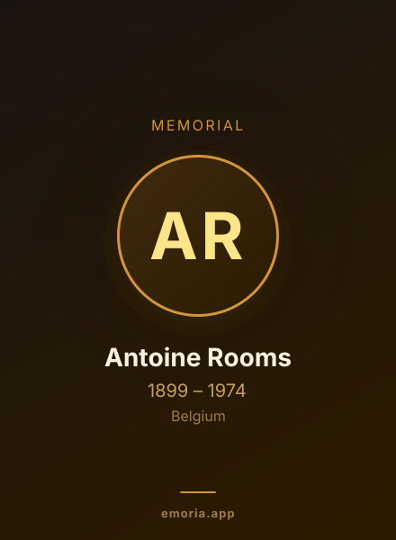 Memorial portrait of Antoine Rooms