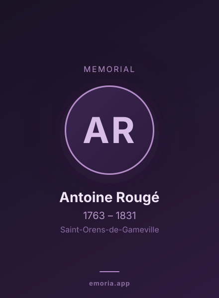 Memorial portrait of Antoine Rougé