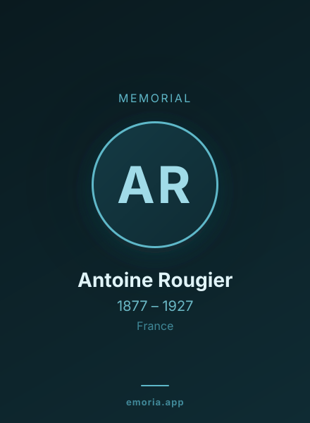 Memorial portrait of Antoine Rougier