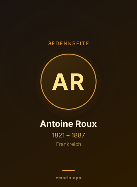 Gedenkportrait von Antoine Roux