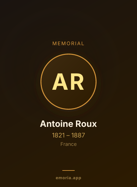 Memorial portrait of Antoine Roux