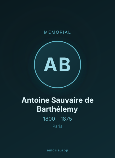 Memorial portrait of Antoine Sauvaire de Barthélemy