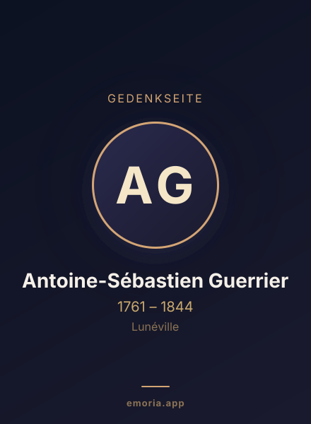 Gedenkportrait von Antoine-Sébastien Guerrier