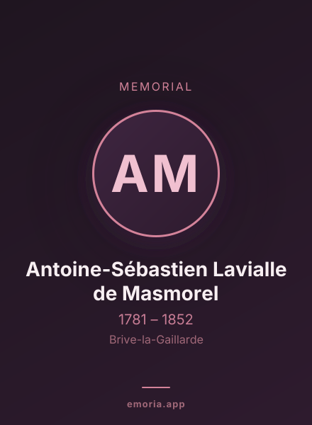 Memorial portrait of Antoine-Sébastien Lavialle de Masmorel