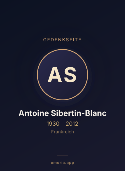 Gedenkportrait von Antoine Sibertin-Blanc