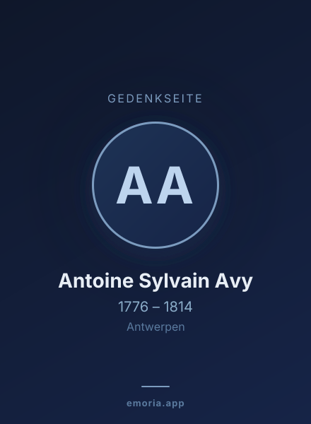 Gedenkportrait von Antoine Sylvain Avy