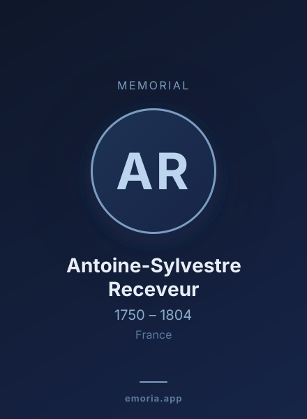 Memorial portrait of Antoine-Sylvestre Receveur