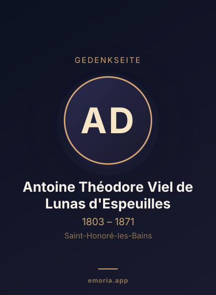 Gedenkportrait von Antoine Théodore Viel de Lunas d'Espeuilles