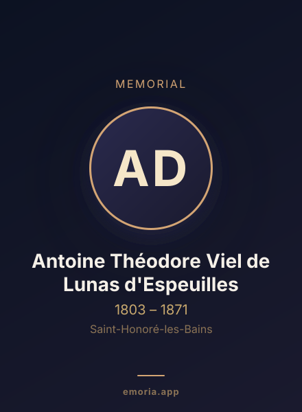 Memorial portrait of Antoine Théodore Viel de Lunas d'Espeuilles